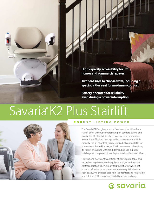 Oregon Dealer Savaria K2 Plus Stairlift Orig